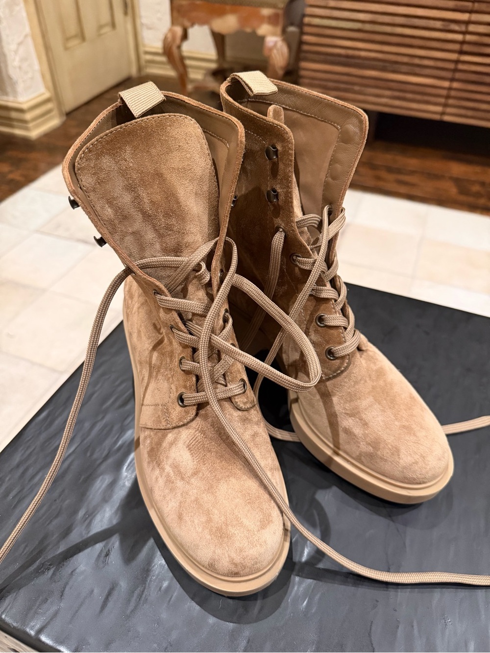 Gianvito Rossi Beige Suede Boots
